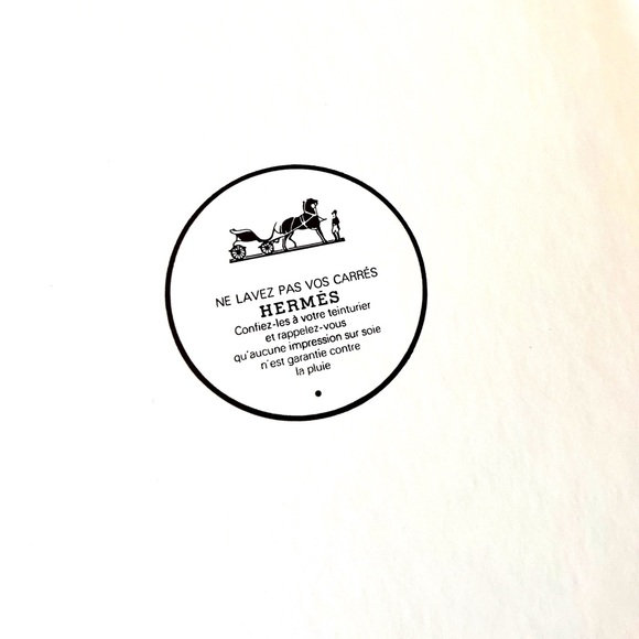 HERMES “Les Tuileries” Blue and Gold Silk Scarf - Picture 9 of 13